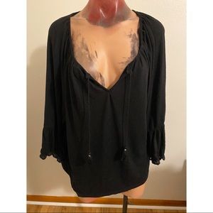 Bell sleeve peasant top